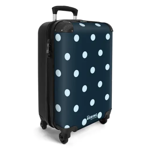 Blauw stippen patroon NBS - Handbagage koffer - Kinderen Unisex middel -productfoto_3d