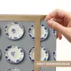 Borden - Bloemen - Blauw - Wit Light Box met batterij (Wandlamp) middel 907 -USP_websiteprintNL