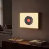 Illustratie - Vinylplaat - Beige - Vintage Light Box met batterij (Wandlamp) middel -sfeer1