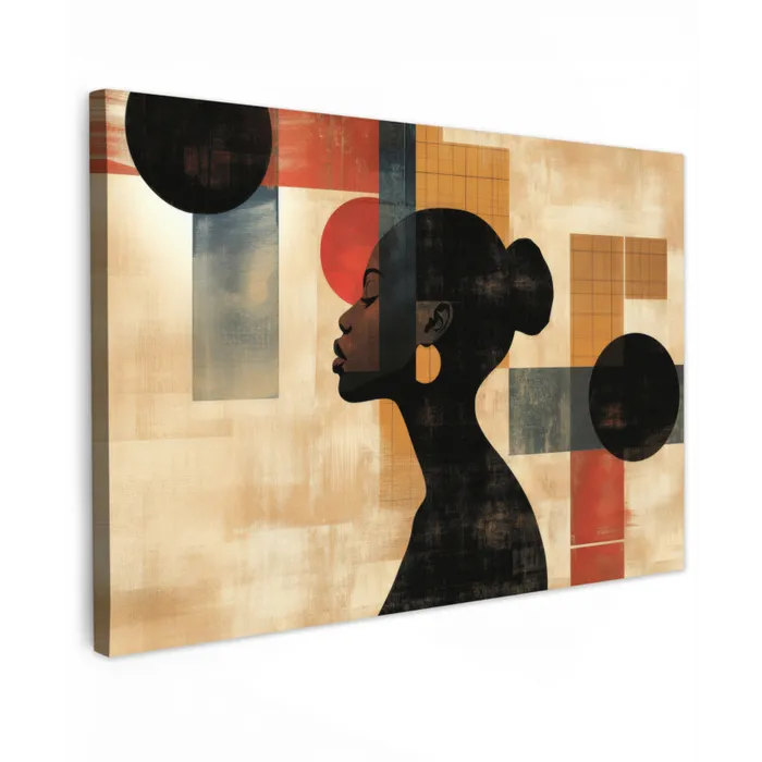 Zijaanzicht - Vrouw - Vormen Tuinposter op houten frame 2 cm dik klein -3d