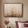 Wilde bloemen - Penseelstreken - Rustgevend Textielframe zwart klein -sfeer1