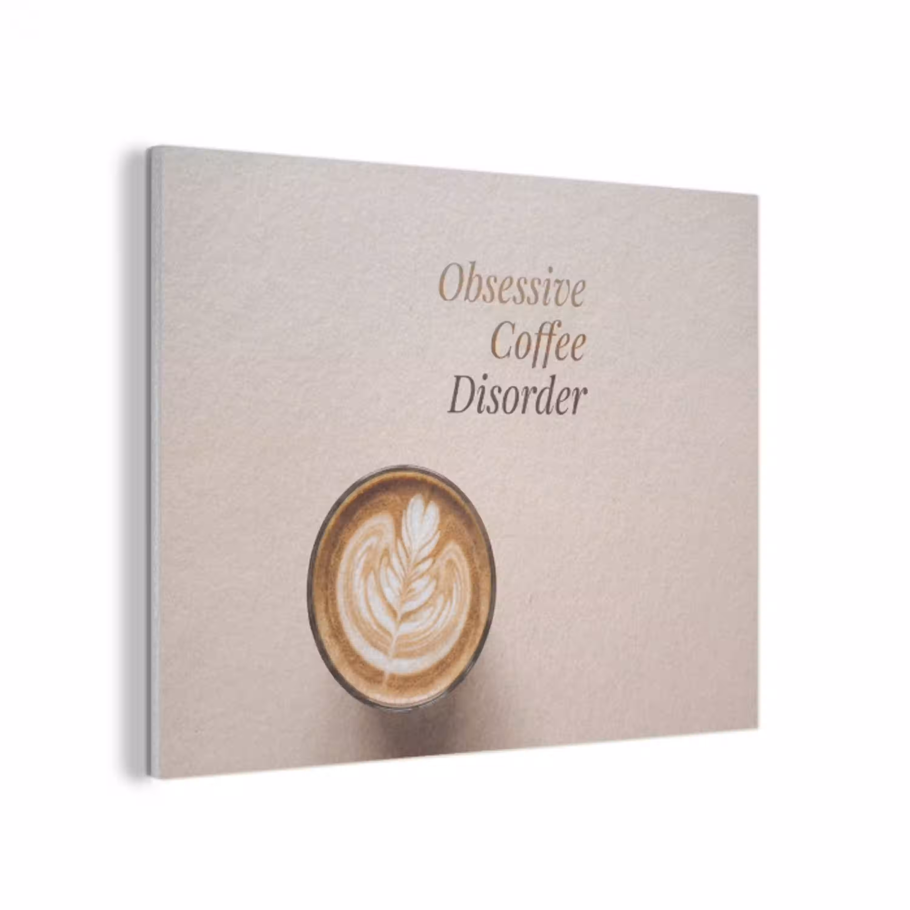 Koffie - Obessive Coffee Disorder - Beige PET vilt klein -3d