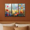 Bloemen - Lente - Kleurrijk - Zomers Canvas - Meerluiken 3 luik klein -sfeer2