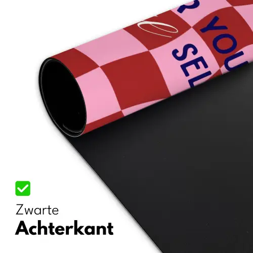 Furture - Geblokt - Rood Muismat XXL klein -sfeer2