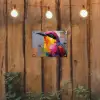 Zangvogel - Vlakken - Abstract - Kleurrijk tuinposter los doek klein -sfeer1