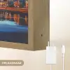 Zonsondergang Frankfurt - Stad - Skyline - Water Light Box met batterij (Wandlamp) middel -USP_websiteoplaadbaarNL