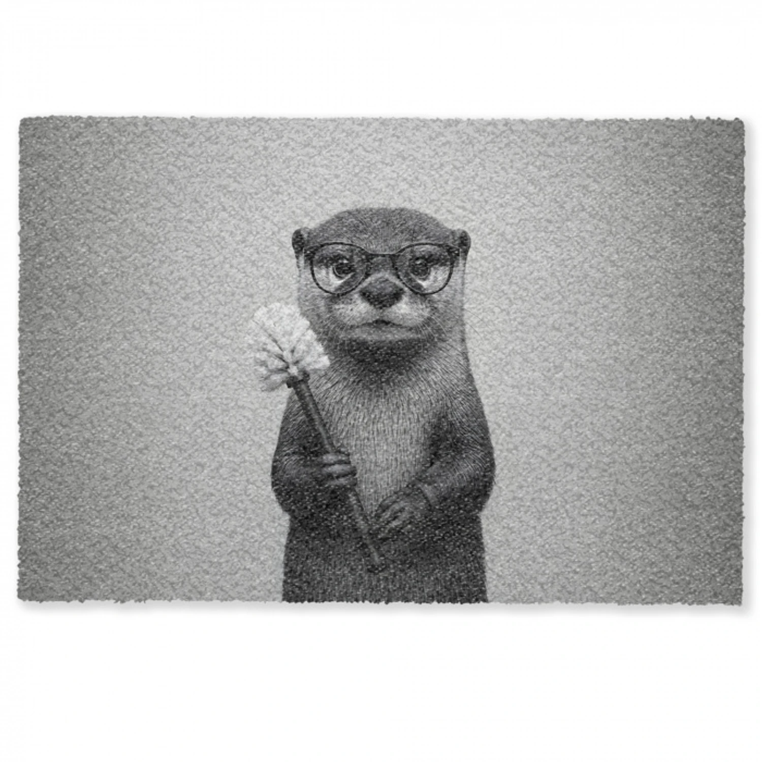 Otter - Wc-borstel - Bril - Zwart - Wit Deurmat klein -zkaufland3d