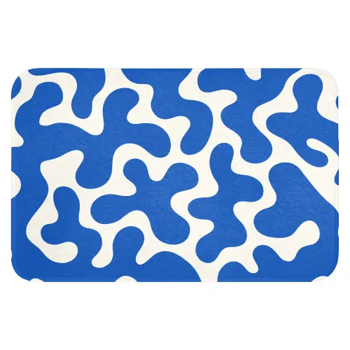 Vormen - Abstract - Blauw - Golven WCmat klein -3d