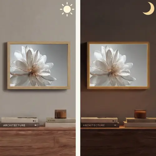 Bloem - Wit - Neutraal Light Box met batterij (Wandlamp) middel -sfeer3