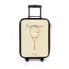 Een tennisracket in beige tinten Kinderkoffer - Zwart klein -3d