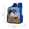 Dino - Wilde dieren - Tekening - Kinderen - Jongens Kinderrugzak - Blauw middel -productfoto_formaten
