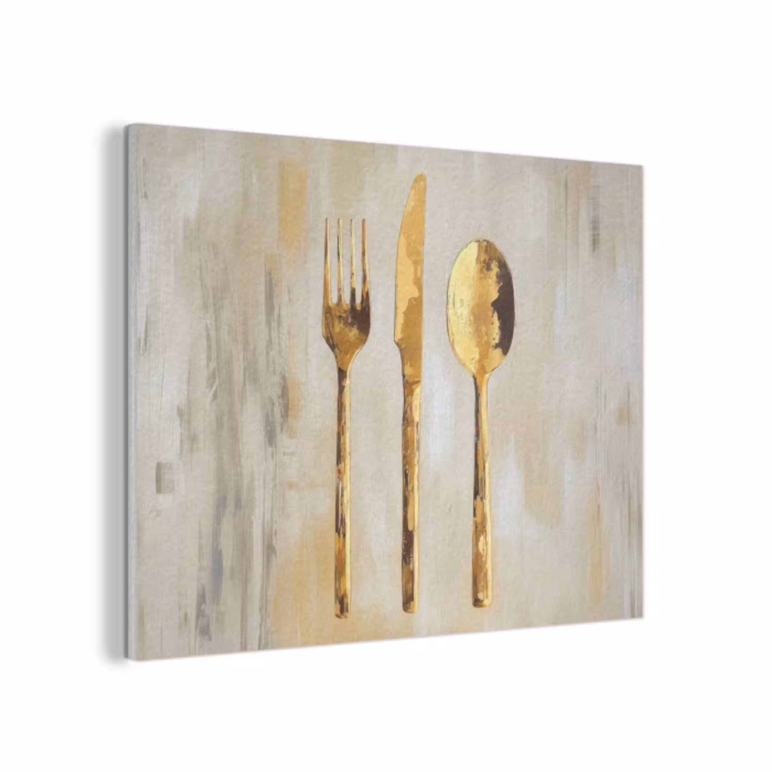 Verf - Goud - Bestek PET vilt klein -3d