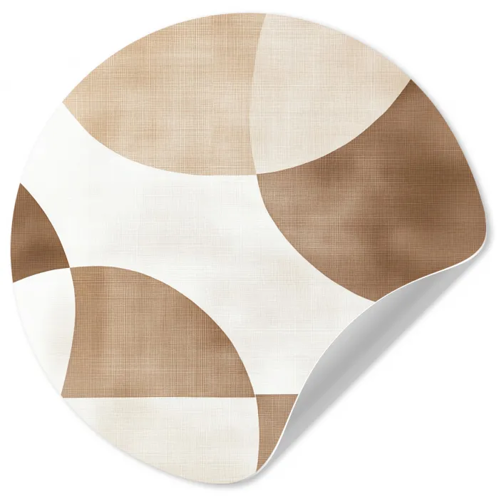 Snijdende cirkels - Overlappende vlakken Wandcirkel behangsticker klein -3d
