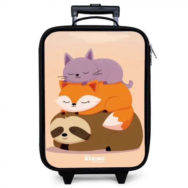 Dieren - Slapen - Samen Kinderkoffer - Zwart klein -zzz_website3d