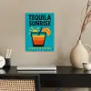 Illustratie - Tequila - Glas - Blauw poster papier klein -sfeer1
