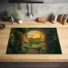 Poort - Planten - Zonsondergang Inductie beschermer vinyl 3mm klein -sfeer5