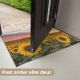 Zonnebloemen - Heuvellandschap - Geel Deurmat klein -USP_NL