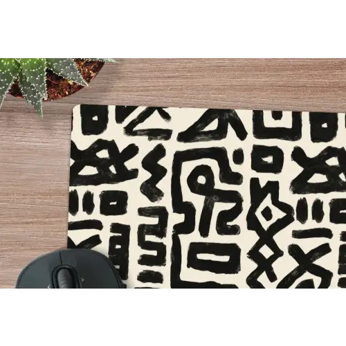 Geometrisch - Figuren - Zwart muismat rubber klein 262 -closeup
