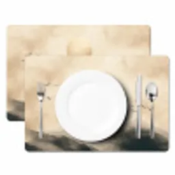 Landschap - Japandi - vogel Placemat vinyl groot -zzsfeer2_Kitchenyeah-website
