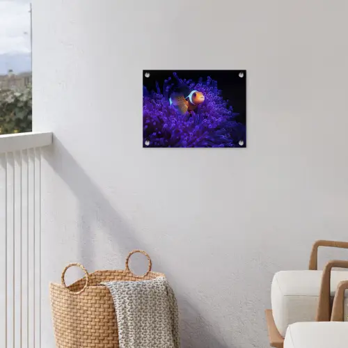Koraal - Vis - Oranje - Zee tuinposter los doek klein -sfeer8
