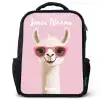 Lama - Wit - Zonnebril - Wimpers Rugzak - Zwart middel -3d