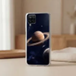 Planeten - Saturnus - Ruimte Telefoonhoesje Samsung Galaxy A12 klein -sfeer2