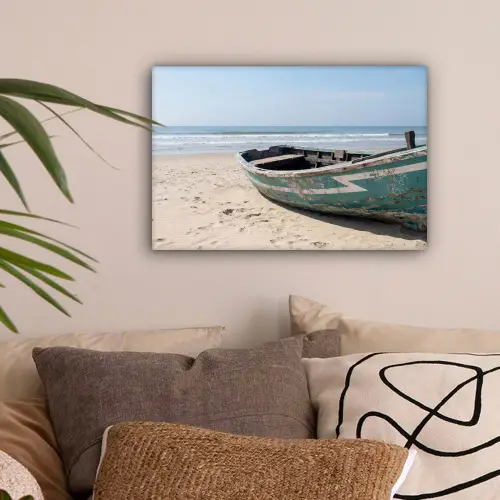 Boot - Zandstrand - Zee canvas 2cm klein -sfeer1
