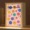 Smileys - Kleurrijk - Hartjes Light Box met kabel (Kinderlampje) klein -zzz_3d_website