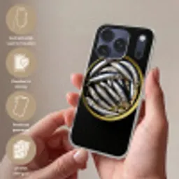 Sardines - Vissen - Rond - Zwart Telefoonhoesje iPhone 17 Pro Max klein -sfeer3_NL