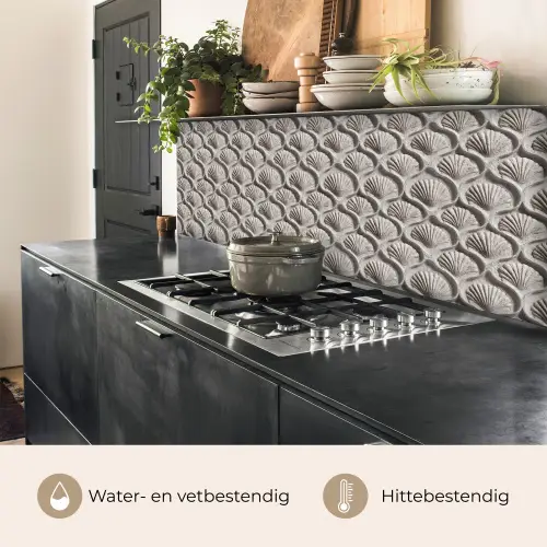 Zand - Schelpenvorm - Grijs keuken achterwand 2 middel 871 -usp_NL