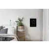 Mokkapot - Zwart - Wit - Lijntekening textielposter latten blank klein -woonkamer