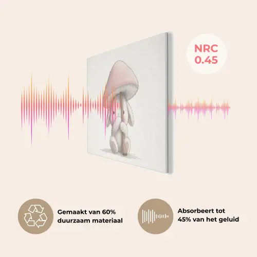 Paddenstoel - Konijn - Roze PET vilt klein -USP_NL