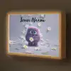 Monster - Paars - Madeliefjes Light Box met batterij (Wandlamp kind) middel -z3d_website