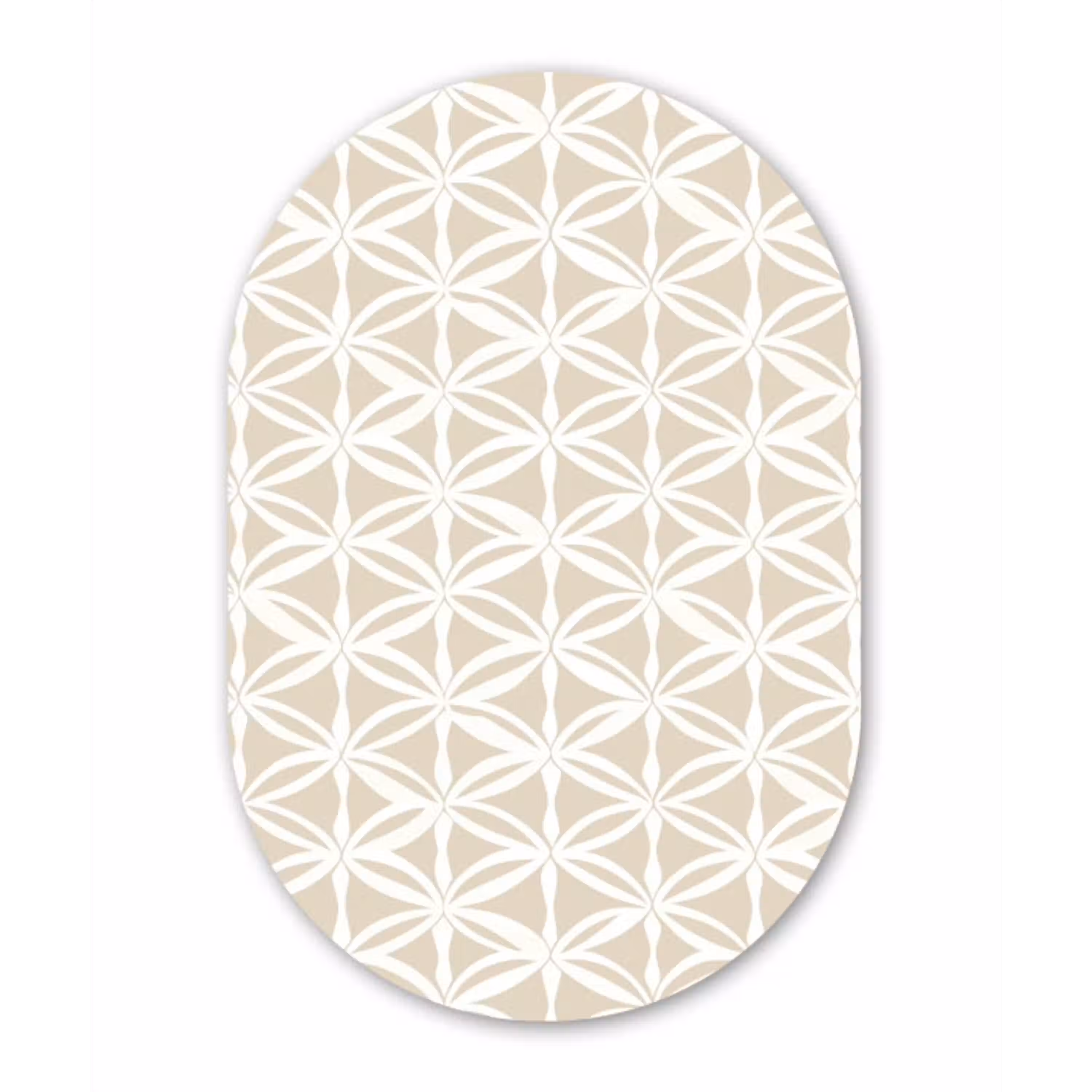 Motief - Modern - Beige Wandcirkel Ovaal Aluminium middel 839 -3d