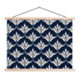 Modern - Ontwerp - Blauw textielposter latten blank klein 122 -3d