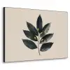 Laurierbladeren - Bloemknoppen - subtiel Textielframe zwart klein -3d