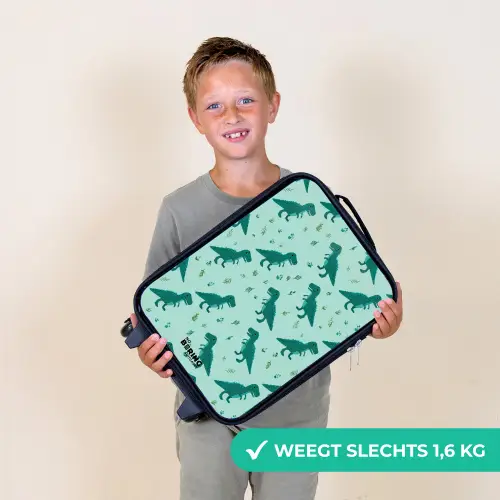 Dinos - Patroon - Groen Kinderkoffer - Zwart klein -sfeer4_NL