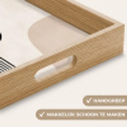 Abstract - Japandi - Beige - Modern Dienblad Rechthoek middel -USP_HandgreepNL