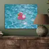 Badeend - Dobberend - Roze PET vilt klein -sfeer2