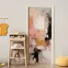 Kunst - Abstract - Beige - Verf deurposter klein -sfeer4