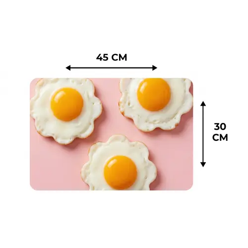 Eieren - Bloem - Roze Placemat vinyl groot -specs