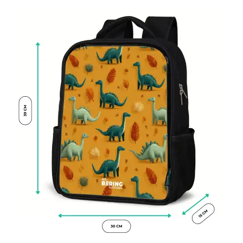 Dino - Dieren - Patroon Rugzak - Zwart middel -productfoto_formaten