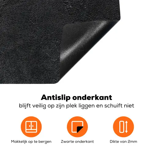 Diep Antraciet Textuur Inductie beschermer vinyl 3mm klein -zzzzzzz-td-onderkant