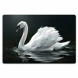 Zwaan - Water - Natuur - Realistisch - Wit Placemat vinyl groot -zzsfeer1_Kitchenyeah-website