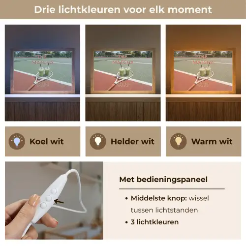 Matcha Club - Tennis - Matcha Light Box met kabel (Wandlamp) klein -USP_lichtkleurNL