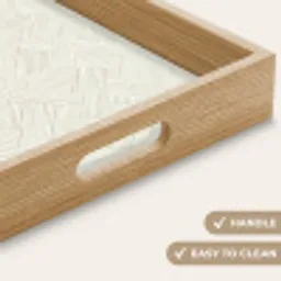 Textuur - Abstract - Beige Dienblad Rechthoek middel 911 -USP_HandgreepEN