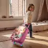 Flamingo en schildpad op een roze strand. Kinderkoffer - Roze klein -sfeer1