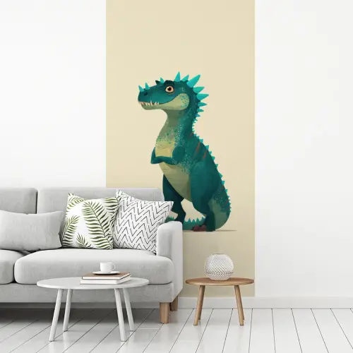 Dinosaurus - Turquoise - Stekels fotobehang vinyl groot -woonkamer