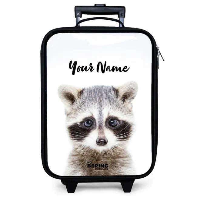 Rachid Racoon Kinderkoffer - Zwart klein -zzz_website3d