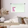 Focus on the good - Beige - Roze Wandkleed katoen klein -sfeer1